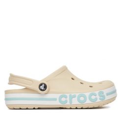 Klapki Crocs. Brązowe klapki damskie Crocs, bez wzorów, bez obcasa, bez zapięcia. Za 229.99 zł.