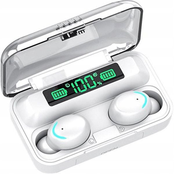 SŁUCHAWKI BEZPRZEWODOWE M20 BIAŁE. Białe słuchawki bezprzewodowe DexXer. Za 60.98 zł.