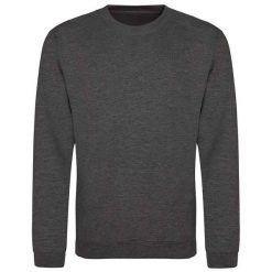 Wrzosowa Bluza Unisex Dla Dorosłych Just Hoods. Szare bluzy męskie AWDIS, m, bez wzorów, bez ramiączek, bez kaptura. Za 107.99 zł.