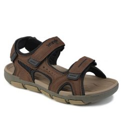Sandały męskie sportowe Wrangler BUSTER SANDAL MEN LOW. Brązowe sandały męskie Wrangler, bez wzorów, z gumy, sportowe, bez zapięcia. Za 229.00 zł.