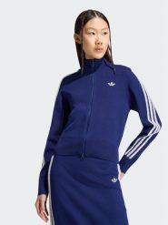 Adidas Kardigan Firebird KW2588 Granatowy Regular Fit. Niebieskie kardigany damskie Adidas, l, bez wzorów, z syntetyku, bez kołnierzyka. Za 369.99 zł.
