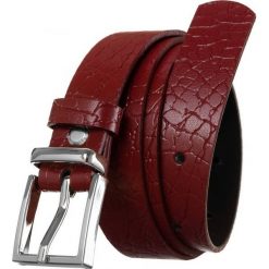 Pasek damski czerwony Rovicky ZPD-S2,5GK. Czerwone paski damskie ROVICKY, bez wzorów, ze skóry. Za 38.99 zł.