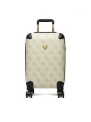 Guess Walizka kabinowa TWOB86 88983 Beżowy jasny. Brązowe walizki męskie Guess, z aplikacjami, ze skóry. Za 829.99 zł.