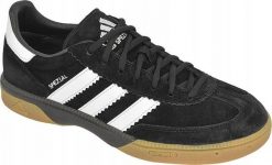 Adidas Buty męskie Handball Spezial czarne r. 45 1/3 (M18209). Czarne buty sportowe męskie Adidas, bez wzorów, bez zapięcia, do piłki ręcznej. Za 332.76 zł.