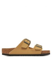 Birkenstock Klapki Arizona Birko-Flor 1029170 Beżowy. Brązowe klapki męskie Birkenstock, bez wzorów, ze skóry, bez zapięcia. Za 419.99 zł.