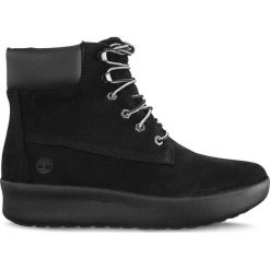 Timberland czarne Berlin Park 6 Inch Black. Czarne botki damskie Timberland, bez wzorów, z gumy, bez obcasa, bez zapięcia. W wyprzedaży za 509.00 zł.