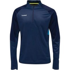 Męska bluza Hummel Tech Move Half Zip Blue2. Czarne bluzy męskie Hummel, m, bez wzorów, sportowe, bez ramiączek, bez kaptura. Za 230.99 zł.