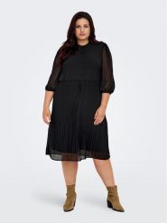 ONLY Carmakoma Sukienka codzienna Piona 15302029 Czarny Regular Fit. Czarne sukienki damskie Only Carmakoma, na co dzień, bez wzorów, z syntetyku, bez kołnierzyka, bez ramiączek, proste. Za 179.99 zł.