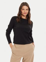 Tommy Hilfiger Sweter WW0WW40099 Czarny Regular Fit. Czarne swetry nierozpinane damskie Tommy Hilfiger, xxs, bez wzorów, z syntetyku, bez kołnierzyka, bez ramiączek. Za 239.99 zł.