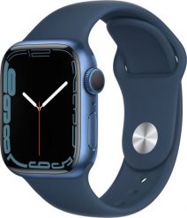 Smartwatch Apple Watch Series 7 GPS 41mm Niebieski (MKN13WB/A). Niebieskie zegarki smartwatch Apple, bez wzorów. Za 1,916.70 zł.