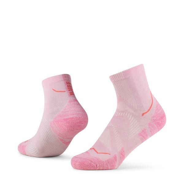 Skarpetki Buff DRYFLX® QUARTER SOCK DQ CAMELIA XL. Czerwone skarpetki damskie Buff, bez wzorów, z poliamidu. Za 89.99 zł.