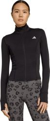 Adidas Bluza damska Optime Essentials Full-Zip czarna JM9185 XL. Czarne bluzy damskie Adidas, xl, bez wzorów, bez ramiączek, bez kaptura. Za 197.55 zł.