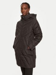 Tommy Hilfiger Płaszcz zimowy Chevron WW0WW42622 Czarny Regular Fit. Czarne płaszcze damskie Tommy Hilfiger, na zimę, xs, bez wzorów, z syntetyku, bez kołnierzyka, bez kaptura. Za 1,299.00 zł.