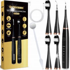 Szczoteczka Heckermann SZCZOTECZKA SONICZNA SKALER DO ZĘBÓW ELEKTRYCZNY 5 KOŃCÓWEK + ETUI. Szczoteczki soniczne Heckermann. Za 109.78 zł.