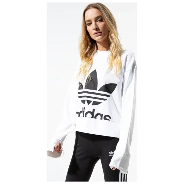 Adidas Bluza Bellista Sweater , biały, rozmiar S. Białe bluzy damskie Adidas, s, bez wzorów, z bawełny, bez ramiączek, bez kaptura. Za 249.99 zł.