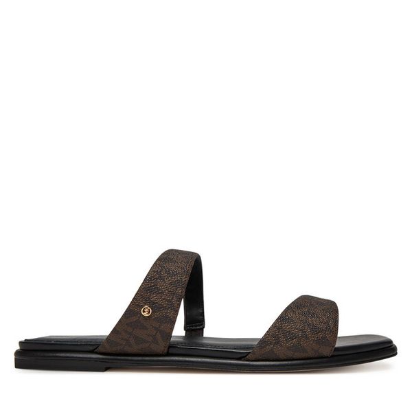 Klapki MICHAEL Michael Kors. Brązowe klapki damskie MICHAEL Michael Kors, bez wzorów, bez obcasa, bez zapięcia. Za 329.99 zł.