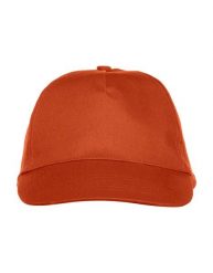 Clique Czapka Texas 5-panelowa z twillu, z zapięciem na rzep – blood orange. Brązowe czapki damskie CLIQUE, bez wzorów, z bawełny, klasyczne. Za 77.83 zł.