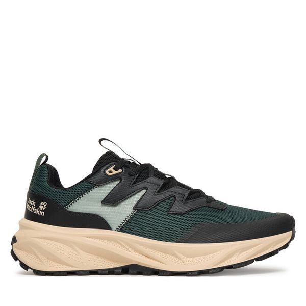 Trekkingi Jack Wolfskin. Zielone buty zimowe męskie Jack Wolfskin, bez wzorów, bez obcasa, bez zapięcia. Za 449.99 zł.