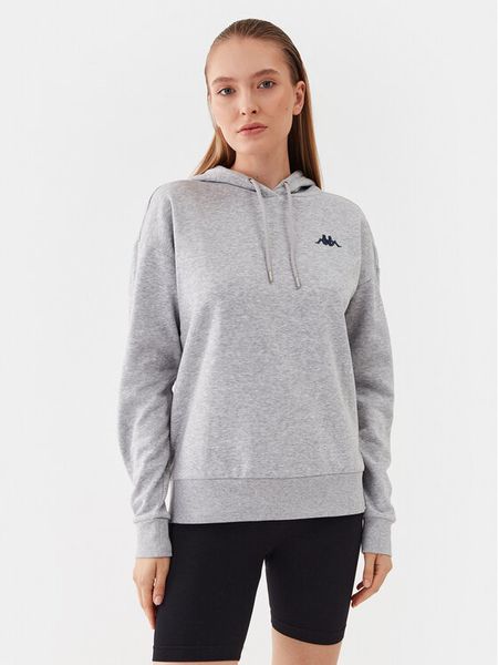 Kappa Bluza 710067 Szary Regular Fit. Szare bluzy damskie Kappa, l, bez wzorów, z bawełny, bez ramiączek, bez kaptura. Za 89.99 zł.