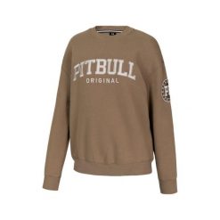Bluza damska Pitbull oversize Tyrian. Brązowe bluzy damskie PITBULL, xl, bez wzorów, sportowe, bez ramiączek, bez kaptura. W wyprzedaży za 159.00 zł.