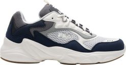 Fila Buty damskie Fila Collene CB biało-szaro-granatowe FFW0046 53048 39. Białe obuwie sportowe damskie Fila, bez wzorów, bez zapięcia. Za 322.91 zł.