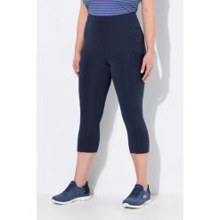 Damskie Legginsy 3/4 długość do łydek wysoki stan szybkoschnący materiał. Niebieskie legginsy damskie Ulla Popken, bez wzorów, z elastanu. Za 244.99 zł.