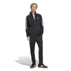 Dres męski ADIDAS fitness. Czarne komplety dresowe męskie Adidas, l, bez wzorów, z dresówki. Za 279.99 zł.