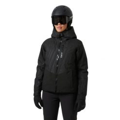 Damska kurtka narciarska Helly Hansen Valdisere 3.0. Czarne kurtki sportowe damskie Helly Hansen, na zimę, bez wzorów, bez ramiączek, bez kaptura, narciarskie. W wyprzedaży za 1,286.00 zł.