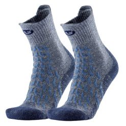 Skarpety trekkingowe dla kobieta Therm-ic Trekking UltraCool Linen Crew Lady. Niebieskie skarpetki damskie THERM-IC, bez wzorów. Za 136.00 zł.