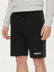 Guess Szorty materiałowe Mickey Z4RD04 KB3P2 Czarny Regular Fit. Czarne szorty męskie Guess, z aplikacjami, z bawełny. Za 209.99 zł.
