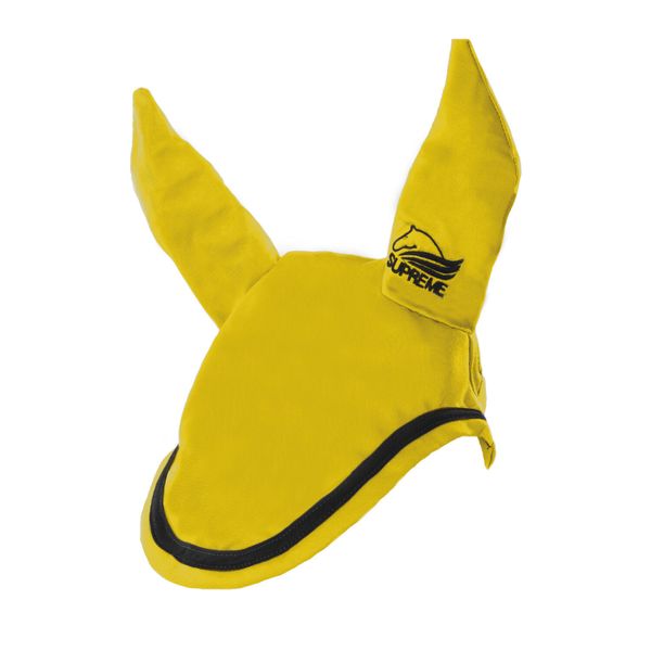 Czapka z muchą dla koni Supreme. Czarne czapki damskie SUPREME, bez wzorów, z lycry, eleganckie. Za 51.90 zł.