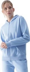 Bluza damska 4F F1467 błękitna 4FWMM00TSWSF1467 32S S. Niebieskie bluzy damskie 4F, s, bez wzorów, bez ramiączek, bez kaptura. Za 141.30 zł.