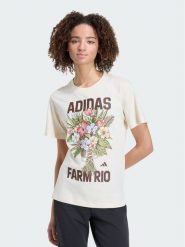 Adidas T-Shirt 168793 Beżowy Regular Fit. Brązowe t-shirty damskie Adidas, m, bez wzorów, bez kołnierzyka, bez ramiączek. Za 148.99 zł.