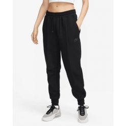 Spodnie sportowe damskie Nike Sportswear Tech Fleece Pant. Czarne spodnie dresowe damskie Nike, bez wzorów, z bawełny, sportowe, trekkingowe. Za 419.99 zł.