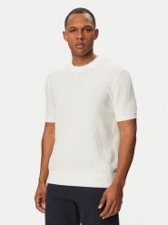BOSS Sweter H-Nilton 50560468 Biały Regular Fit. Białe swetry męskie Boss, l, bez wzorów, z bawełny, bez kołnierzyka, bez ramiączek. Za 629.99 zł.
