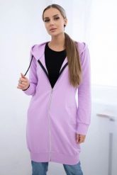 Bluza sukienkowa z kapturem fioletowa. Fioletowe bluzy damskie KESI, l, bez wzorów, z bawełny, bez ramiączek, z kapturem. Za 234.40 zł.