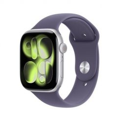 Zegarek Apple Watch Series 11 (2025) GPS 46mm Srebrna aluminiowa koperta ze sportowym paskiem M/L - Purple Fog. Fioletowe zegarki smartwatch Apple, bez wzorów. Za 2,338.99 zł.