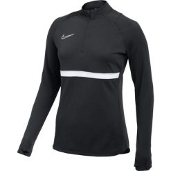 Bluza Damska Academy 21 DriFIT Quarter Zip Drill Top. Czarne bluzy damskie Nike, bez wzorów, bez ramiączek, bez kaptura. Za 196.99 zł.