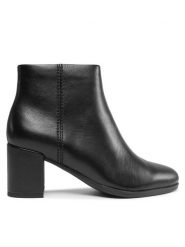 Clarks Botki Freva55 Zip 261747974 Czarny. Czarne botki damskie Clarks, bez wzorów, ze skóry, bez obcasa, na słupku, bez zapięcia. Za 499.99 zł.