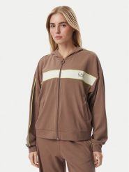 EA7 Emporio Armani Bluza 7W001335 AF13289 U6041 Brązowy Regular Fit. Brązowe bluzy damskie EA7 Emporio Armani, xs, bez wzorów, z wiskozy, bez ramiączek, bez kaptura. Za 689.99 zł.