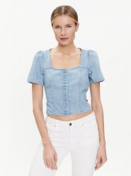 Levi's® Bluzka Pascale A7332-0004 Niebieski Regular Fit. Niebieskie bluzki damskie s, bez wzorów, z bawełny, bez kołnierzyka, bez ramiączek. Za 199.99 zł.