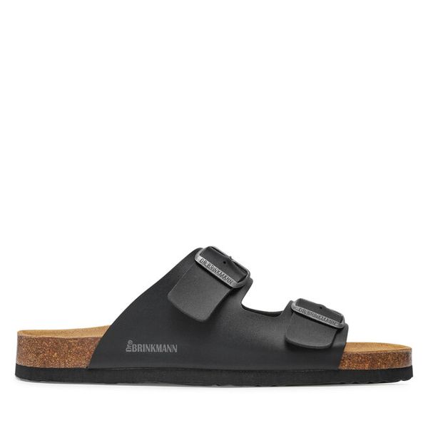 Klapki Dr. Brinkmann. Czarne klapki męskie Dr. Brinkmann, bez wzorów, bez zapięcia. Za 58.99 zł.