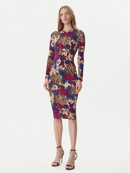 Just Cavalli Sukienka codzienna 79PAO952 JS531 Kolorowy Slim Fit. Sukienki damskie Just Cavalli, na co dzień, bez wzorów, z wiskozy, bez kołnierzyka, bez ramiączek, proste. Za 849.99 zł.