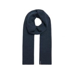 Dzianinowy szalik z logo dla kobiet Superdry Essential. Niebieskie szaliki damskie Superdry, bez wzorów, z dzianiny. Za 143.95 zł.
