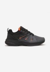 Ciemnoszare Sznurowane Buty Sportowe Soft Shell Irushe. Szare buty sportowe męskie Born2be, bez wzorów, bez zapięcia. Za 169.99 zł.
