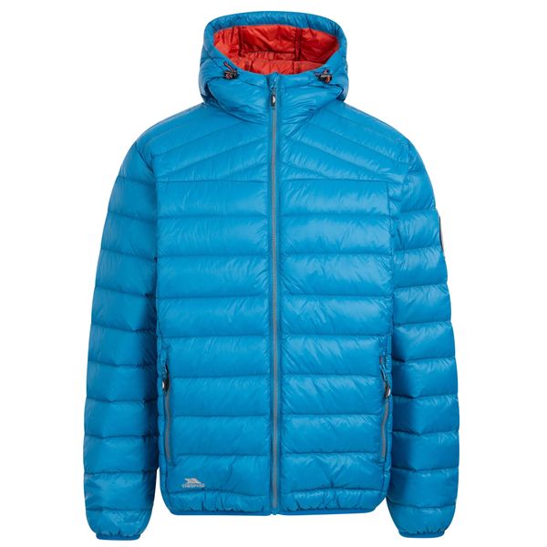 Kurtka Puchowa Męska Whitman II. Niebieskie kurtki męskie Trespass, l, bez wzorów, z materiału, z kapturem. Za 300.99 zł.