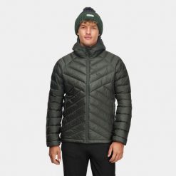 Kurtka męska puchowa Alpinus Pollux puch gęsi. Zielone kurtki męskie Alpinus, m, bez wzorów, z puchu, sportowe, bez kaptura. Za 799.00 zł.