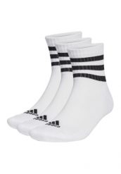 Skarpety adidas 3-Stripes Cushioned Sportswear Mid-Cut Socks 3P. Białe skarpety męskie Adidas, bez wzorów, z bawełny. Za 49.00 zł.