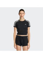 Adidas T-Shirt Knitted Crochet Tee KC6481 Czarny Regular Fit. Czarne t-shirty damskie Adidas, m, bez wzorów, z syntetyku, bez kołnierzyka, bez ramiączek. Za 163.99 zł.