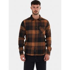 Koszula Męska Fundango Harris. Brązowe koszule męskie FUNDANGO, m, bez wzorów, bez kołnierzyka, bez ramiączek. W wyprzedaży za 160.40 zł.